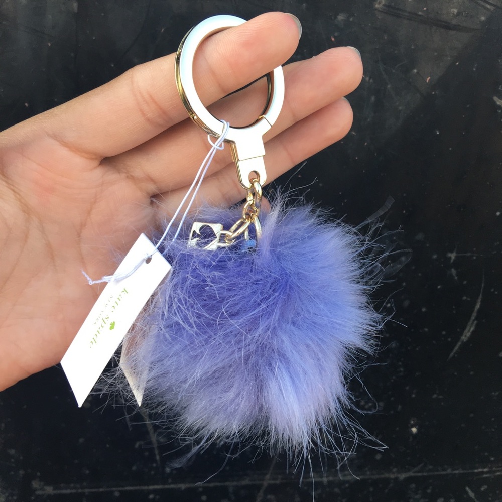 Kate Spade Lavender Pom Fob - Picture 1 of 5